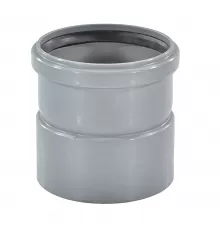 Муфта PP-H насадная с уплотнительной манжетой серая HT HTAM Дн 50 б/нап в/к Ostendorf 112810