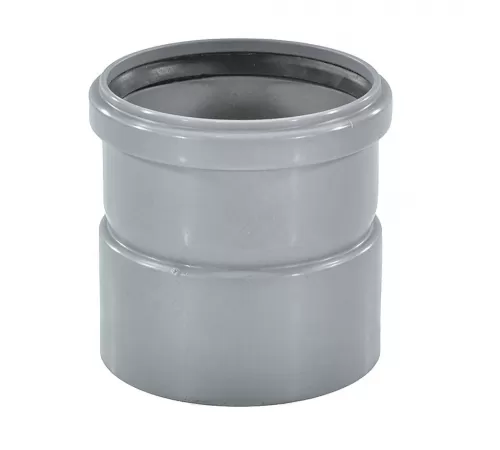 Муфта PP-H насадная с уплотнительной манжетой серая HT HTAM Дн 110 б/нап в/к Ostendorf 115810