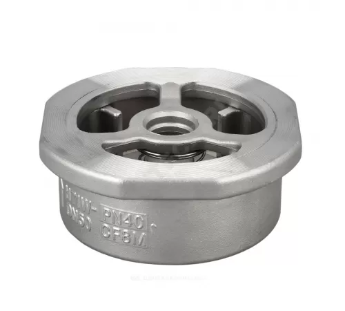 Клапан обратный нерж SS316 осевой Ду 100 Ру40 Тмакс=180 оС межфл диск нерж Benarmo