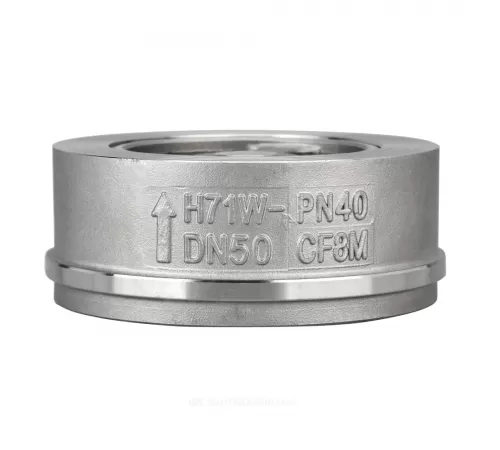 Клапан обратный нерж SS316 осевой Ду 100 Ру40 Тмакс=180 оС межфл диск нерж Benarmo