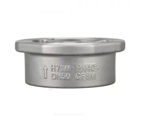 Клапан обратный нерж SS316 осевой Ду 100 Ру40 Тмакс=180 оС межфл диск нерж Benarmo