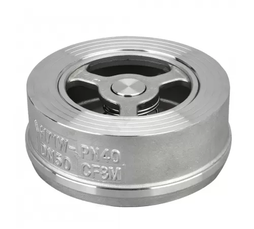 Клапан обратный нерж SS316 осевой Ду 100 Ру40 Тмакс=180 оС межфл диск нерж Benarmo