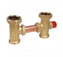 Клапан смесительный термостатический латунь R298 Ду 40 Ру10 1 1/2" ВР/НР Kvs=1.78м3/ч Tmax=90С с байпасом Giacomini R298Y027