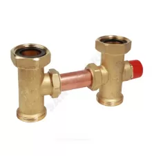 Клапан смесительный термостатический латунь R298 Ду 40 Ру10 1 1/2" ВР/НР Kvs=1.78м3/ч Tmax=90С с байпасом Giacomini R298Y027