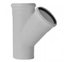 Тройник PP-M бесшумный белый Дн 110х110х45гр б/нап в/к RTP (РосТурПласт) 36524