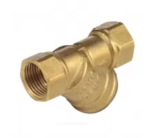 Фильтр сетчатый Y-образный латунь Ду 25 Ру20 1" ВР 4001 с отверстием под пломбу с пробкой Aquasfera 4001-03