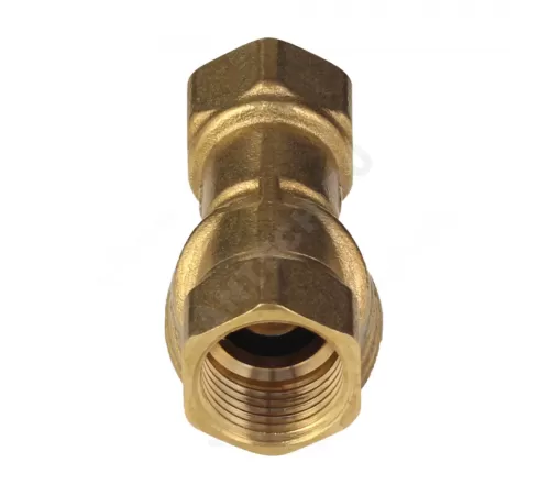 Фильтр сетчатый Y-образный латунь Ду 32 Ру20 1 1/4" ВР 4001 с отверстием под пломбу с пробкой Aquasfera 4001-04