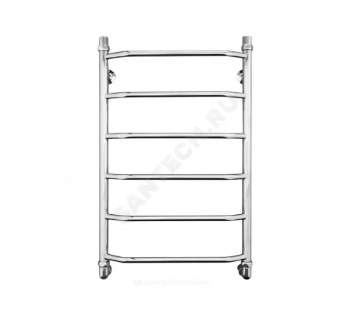 Полотенцесушитель водяной нерж сталь Лесенка Ду 25 (1") НР 400х800мм 6П нижнее подключение в/к соединитель (1"х3/4") Вектра Элит-Металл В-12-05