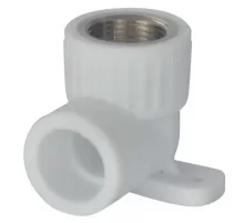 Угольник PP-R комбинированный белый Дн 25х1/2" ВР с креплением VALFEX 10120025