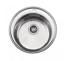 Мойка врезная Глянцевая 510х510х180мм сталь нержавеющая с сифоном выпуск 3 1/2" Ledeme L85151