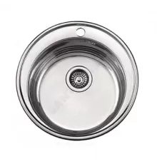 Мойка врезная Глянцевая 510х510х180мм сталь нержавеющая с сифоном выпуск 3 1/2" Ledeme L85151