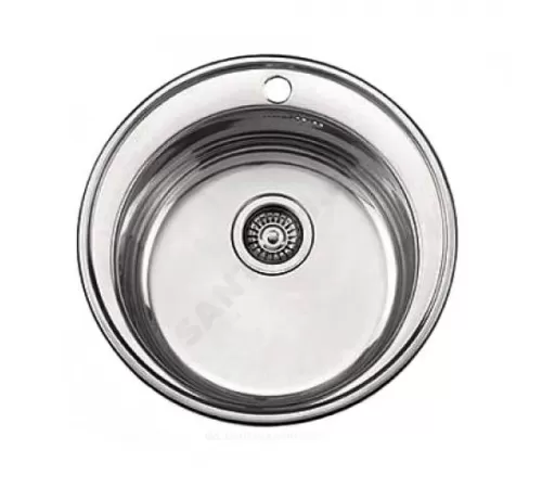 Мойка врезная Глянцевая 510х510х180мм сталь нержавеющая с сифоном выпуск 3 1/2" Ledeme L85151
