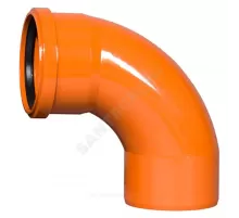 Отвод НПВХ коричневый Дн 110х87гр б/нап радиальный в/к KGB 1М SW Ostendorf 228088