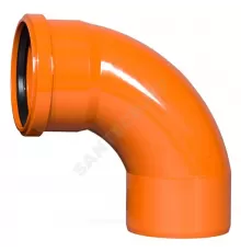 Отвод НПВХ коричневый Дн 110х87гр б/нап радиальный в/к KGB 1М SW Ostendorf 228088