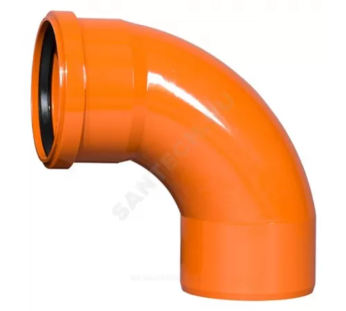 Отвод НПВХ коричневый Дн 110х87гр б/нап радиальный в/к KGB 1М SW Ostendorf 228088