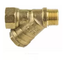 Фильтр сетчатый Y-образный латунь Ду 15 Ру20 1/2" ВР/НР ФС с пробкой SantechSystems