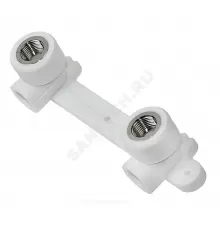 Планка PP-R монтажная белая Дн 20х1/2" ВР под смеситель с водорозетками PRO VALFEX 10124020-PRO