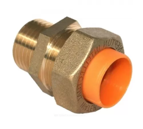 Муфта латунь 15Aх1/2" обжим/НР для газоснабжения STAHLMANN SSMG1501/2BGZ