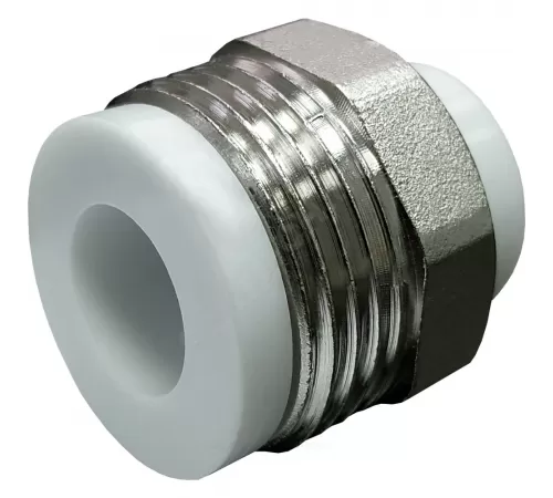 Штуцер PP-R комбинированный белый Дн 25х1" НР VALFEX 10134025