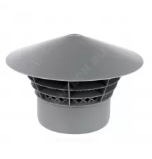 Зонт PP-H вентиляционный серый Дн 110 б/нап RTP (РосТурПласт) 40369