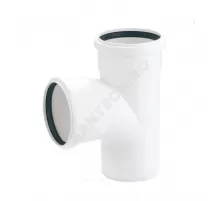 Тройник PP-H переходной бесшумный белый RAUPIANO PLUS Дн 110х50х87гр б/нап в/к Rehau 11213241002