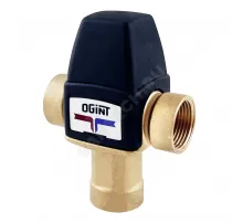 Клапан смесительный термостатический седельный латунь Ду 15 Ру10 1/2" ВР Kvs=2.1м3/ч Tн=30-65C нижний выход Ogint