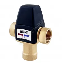 Клапан смесительный термостатический седельный латунь Ду 15 Ру10 1/2" ВР Kvs=2.1м3/ч Tн=30-65C нижний выход Ogint
