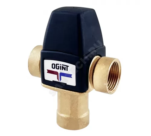 Клапан смесительный термостатический седельный латунь Ду 15 Ру10 1/2" ВР Kvs=2.1м3/ч Tн=30-65C нижний выход Ogint