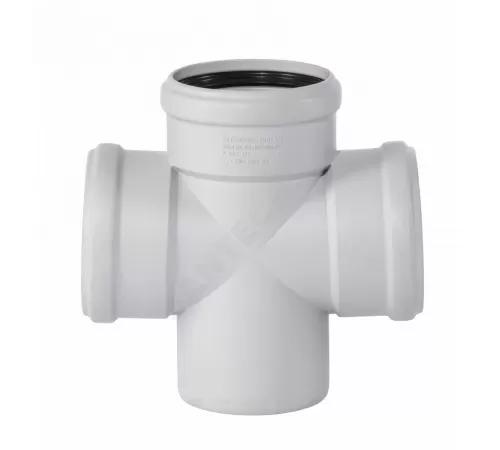 Крестовина PP-MD 1-плоскостная бесшумная светло-серая Skolan Safe SKDA Дн 90х90х90х87гр (DN90х90х90) б/нап в/к Ostendorf 334900