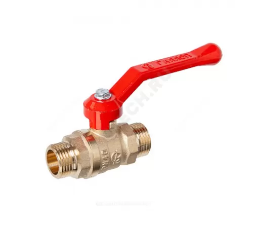 Кран шаровой латунь Стандарт 223 аналог 11б27п1 Ду 20 Ру40 НР рычаг красный ГАЛЛОП 0107289