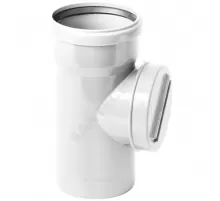 Ревизия НПВХ белая Дн 110 б/нап бесшумная в комплекте с крышкой ШУМЭКС Хемкор 2391055