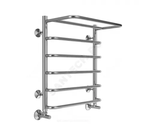 Полотенцесушитель водяной нерж сталь Лесенка (1/2") ВР 500х600мм 6П нижнее подключение Полка Терминус 4670078530288