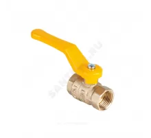 Кран шаровой латунь никель газ Стандарт Ду 15 Ру40 ВР полнопроходной рычаг Dist Н411Р