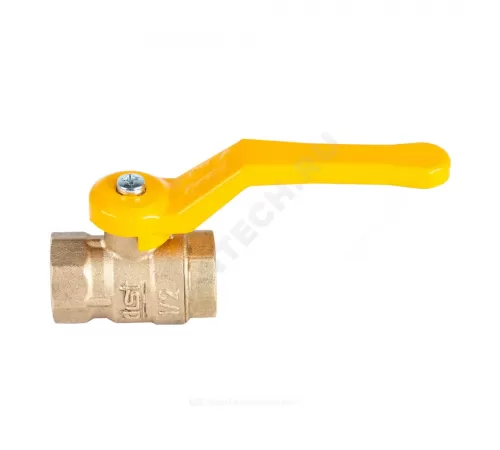 Кран шаровой латунь никель газ Стандарт Ду 15 Ру40 ВР полнопроходной рычаг Dist Н411Р