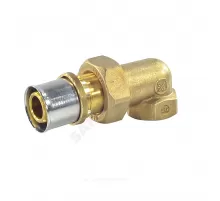 Угольник разъемный для МП/PE-X труб латунь пресс Дн 16х1/2"х90гр ВР RM19 Giacomini RM19Y037