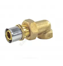 Угольник разъемный для МП/PE-X труб латунь пресс Дн 26х3/4"х90гр ВР RM19 Giacomini RM19Y049