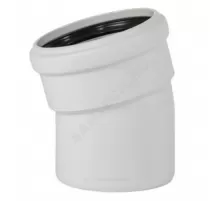 Отвод PP-MD бесшумный светло-серый Skolan Safe SKB Дн 110х15гр (DN110) б/нап в/к Ostendorf 335100