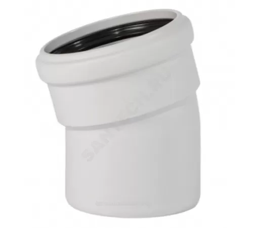 Отвод PP-MD бесшумный светло-серый Skolan Safe SKB Дн 110х15гр (DN110) б/нап в/к Ostendorf 335100