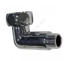 Соединитель для полотенцесушителя латунь Ду 20 3/4"x3/4" нак/гайка/НР угловой в/к отражатель хром SantechSystems