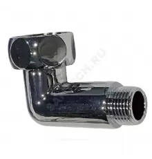 Соединитель для полотенцесушителя латунь Ду 20 3/4"x3/4" нак/гайка/НР угловой в/к отражатель хром SantechSystems