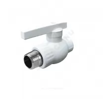 Кран шаровой PP-R белый Дн 25х3/4" Ру25 НР VALFEX 10144225