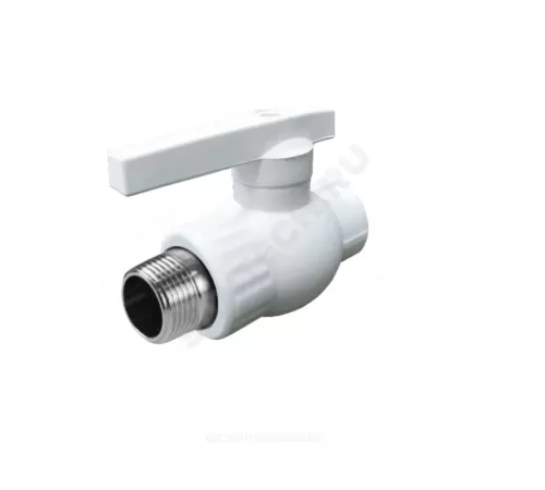 Кран шаровой PP-R белый Дн 25х3/4" Ру25 НР VALFEX 10144225