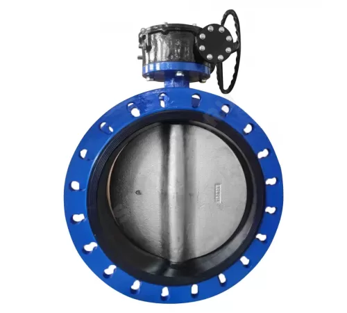 Затвор дисковый поворотный чугун Ду 700 Ру10/16 фл с редуктором диск чугун манжета EPDM Benarmo
