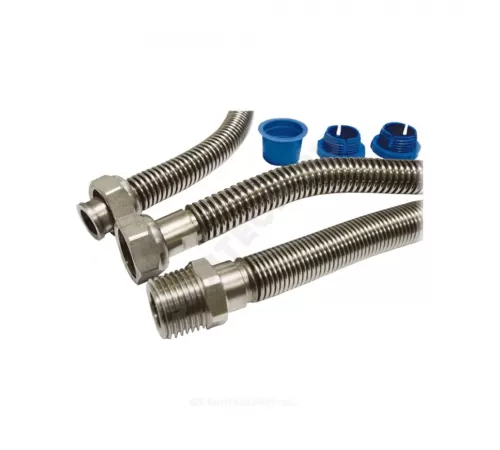 Подводка гибкая для газа сильфонная нержавеющая сталь 3/4" г-ш L=0.6м Tuboflex