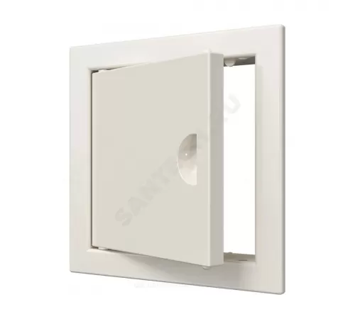 Люк-дверца с фланцем и ручкой пластик 146х146 Evecs ЛР Л1515Р Ivory