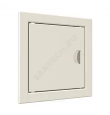 Люк-дверца с фланцем и ручкой пластик 146х146 Evecs ЛР Л1515Р Ivory