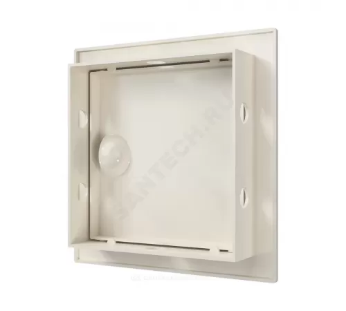 Люк-дверца с фланцем и ручкой пластик 146х146 Evecs ЛР Л1515Р Ivory