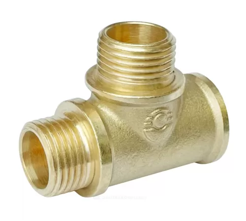 Тройник латунь переходной Ду 15 (1/2") ВР/НР/НР VALFEX VF.133.L.012.012.012