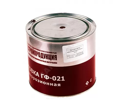 Грунтовка ГФ-021 банка 2,5кг цвет: серый ГОСТ 25129-2020