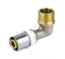 Угольник МП латунь никель пресс Дн 20х3/4"х90гр НР ГОСТ 32415-2013 8006 Aquasfera 8006-04